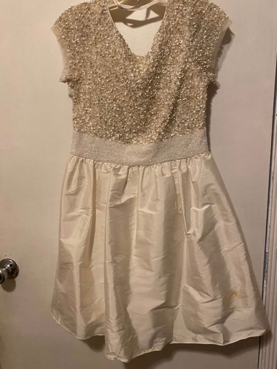 David’s Bridal Dresses & Skirts - DB Studio Ivory Beaded Bridal Dress Size 8 Short Wedding / Reception Dress
